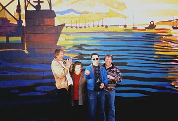 MBPAF board members infront of Jeff O'Dells mural